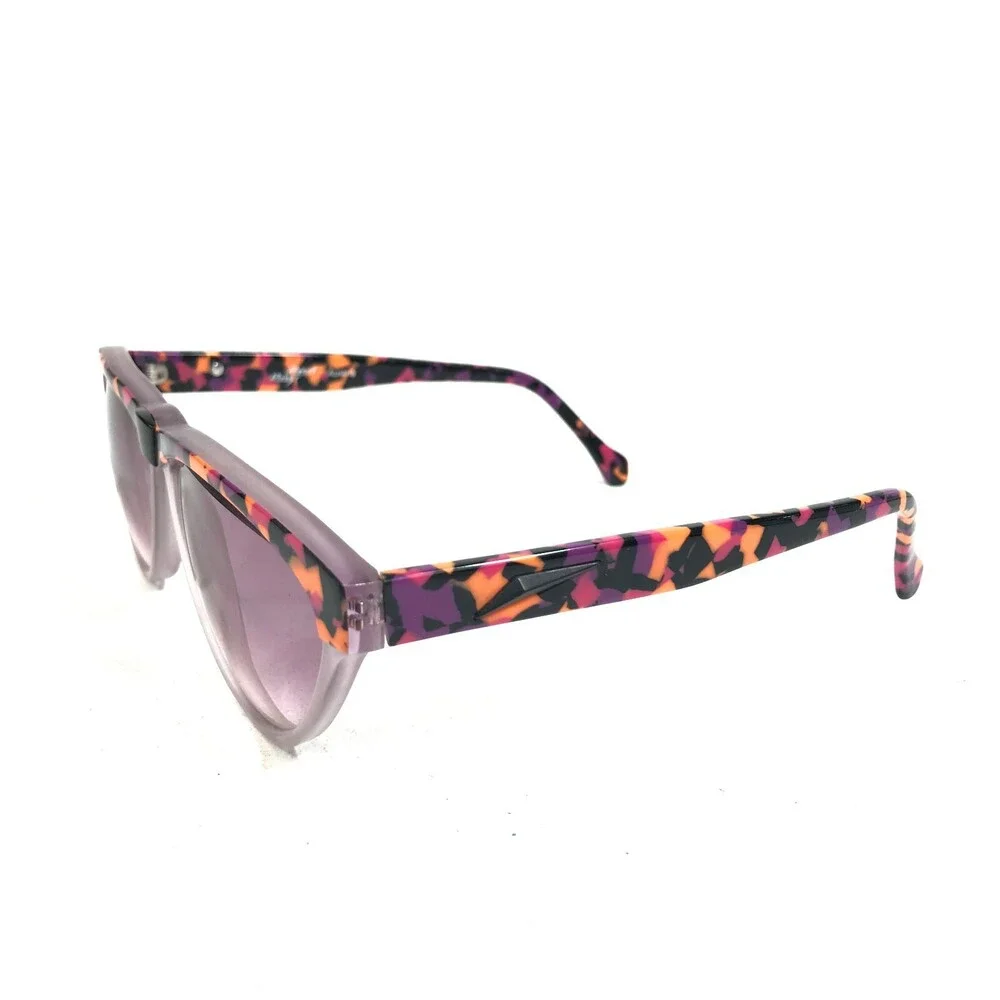 Vintage Robert Rodger Sunglasses 360 24 Tortoise Geometric Frames Purple Lenses